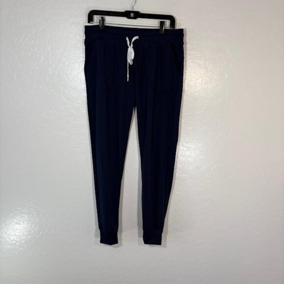Zyia Active Jogger Pants Womens Large Blue Drawstring Athletic Nylon Spandex - Picture 1 of 8